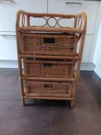 Rieten ladekastje, Huis en Inrichting, Kasten | Ladekasten, Ophalen, Overige materialen, Gebruikt, 50 tot 100 cm