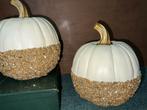 Halloween decoratie herfst pompoen set creme goud Amerika, Ophalen of Verzenden, Nieuw