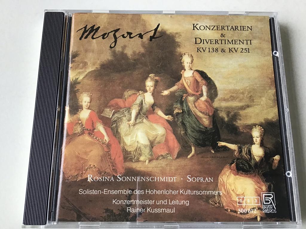 Mozart Arien & Divertimenti / Rosina Sonnenschmidt/Kussmaul, Ophalen of Verzenden, Classicisme, Zo goed als nieuw, Orkest of Ballet