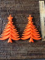 Vintage kunststof oranje kerstboom met ster, Ophalen of Verzenden
