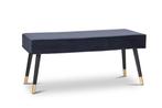 Lifa Living bank Barcelona blauw met zwart gouden poot, Ophalen, Hout, Minder dan 50 cm, 125 cm of meer