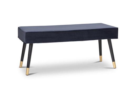 Lifa Living bank Barcelona blauw met zwart gouden poot, Huis en Inrichting, Banken | Voetenbanken en Poefen, Nieuw, Minder dan 50 cm
