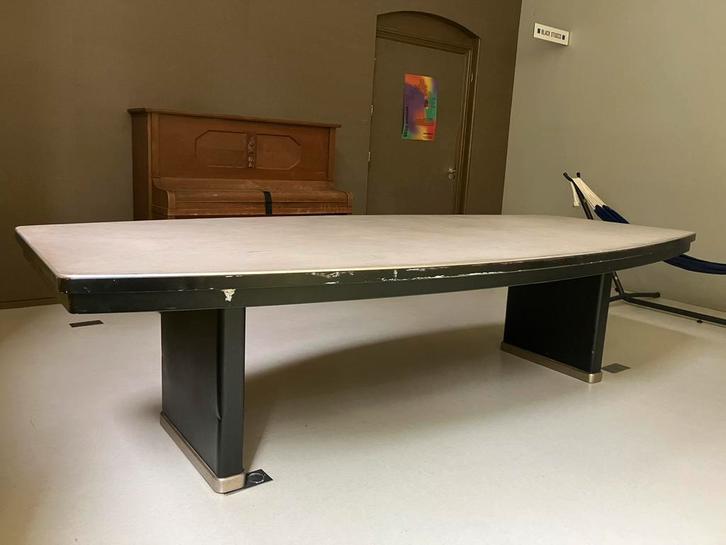 Stalen vergadertafel, Lips jaren 30, Antiek en Kunst, Antiek | Meubels | Tafels, Ophalen