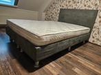 Boxspring 140x200 met achterwand, Ophalen, Gebruikt, Tweepersoons, 140 cm