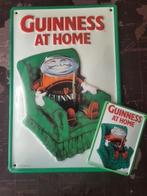GUINNESS BEER - 165  - GUINNESS AT HOME + TIN CARD., Ophalen, Nieuw, Reclamebord, Plaat of Schild, Overige merken