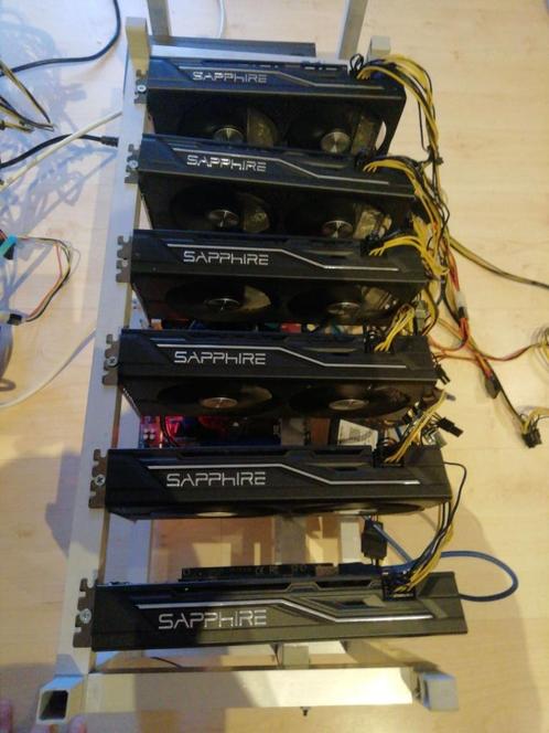 Mining Rig - 6x RX470 - 4GB - Mining edition kaarten, Computers en Software, Videokaarten, Gebruikt, AMD, PCI-Express 3.0, GDDR5