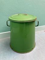 Vintage emaillen voorraad ton vat emmer, Ophalen