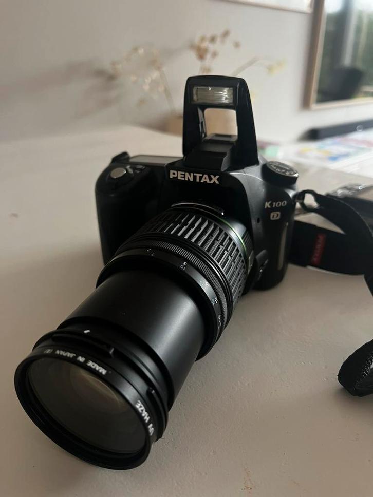 Pentax K100D spiegelreflexcamera + Pentax 50-200mm lens, Audio, Tv en Foto, Fotocamera's Digitaal, Zo goed als nieuw, Spiegelreflex