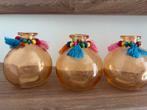 Set van 3 decoratieve glazen vaasjes met kralen, Ophalen, Zo goed als nieuw, Overige kleuren, Glas