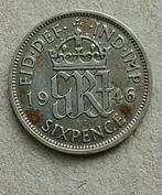 Engeland, 6 pence 1946, Ophalen of Verzenden, Overige landen, Losse munt, Zilver