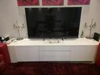 Tv dressoir van goossens, hoogglans wit (228cm), Ophalen, Zo goed als nieuw, 200 cm of meer, Minder dan 100 cm