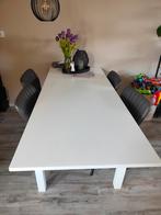 Mooie witte tafel, Huis en Inrichting, Tafels | Eettafels, 50 tot 100 cm, Rechthoekig, Zo goed als nieuw, Ophalen