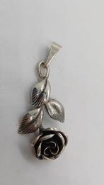 Zilveren Teka Roos Hanger Theodor Klotz Vintage, Ophalen of Verzenden, Zilver, Zilver, Bloem of Plant