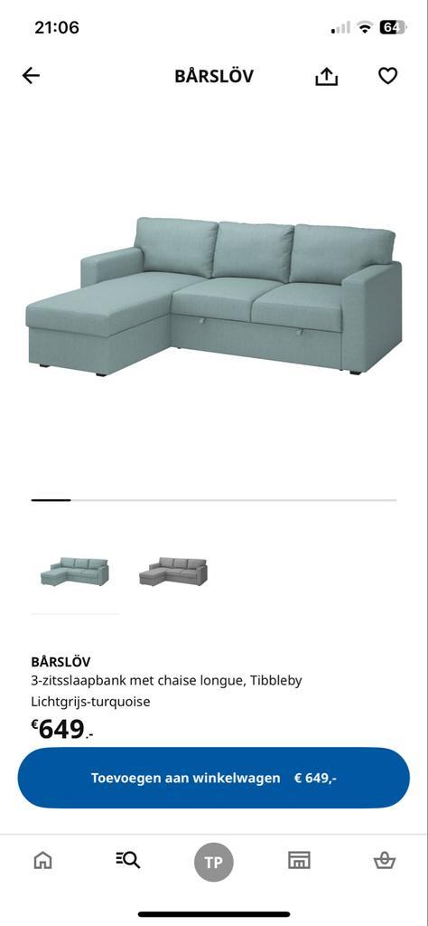 IKEA BÄRSLÖV Sofa - Zo Goed Als Nieuw!, Huis en Inrichting, Banken | Sofa's en Chaises Longues, Zo goed als nieuw, Driepersoons