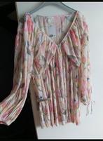 Lichtroze blouse met bloemenprint - H&M - Maat L, Kleding | Dames, Blouses en Tunieken, Ophalen, H&M, Maat 42/44 (L), Nieuw