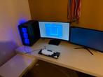 Gaming PC + 2 beeldschermen + toetsenbord + webcam, Computers en Software, Desktop Pc's, Ophalen, Gebruikt, 8 GB, Zelf gebouwde pc