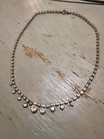 Vintage rhinestones costume jewelry ketting strass collier, Sieraden, Tassen en Uiterlijk, Antieke sieraden, Ophalen of Verzenden