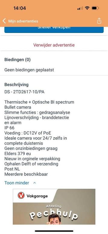 Hikvision ds-2td2617-10/pa beschikbaar voor biedingen