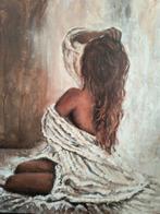 Olieverf portret vrouw, Antiek en Kunst, Ophalen of Verzenden