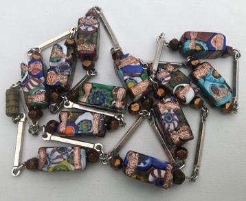 Millefiori Ercole Moretti murano kralen ketting -Vintage  beschikbaar voor biedingen