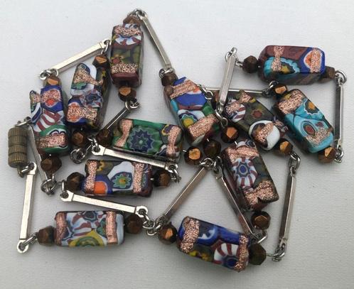 Millefiori Ercole Moretti murano kralen ketting -Vintage, Sieraden, Tassen en Uiterlijk, Antieke sieraden, Ketting, Overige materialen