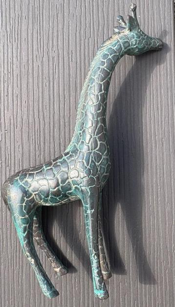 Fraaie bronzen giraffe, 15 cm hoog beschikbaar voor biedingen