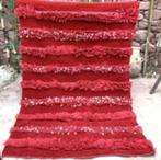 Amazigh Berber Handira Vloerkleed Rood, 150 tot 200 cm, Ophalen of Verzenden, Rechthoekig, Rood