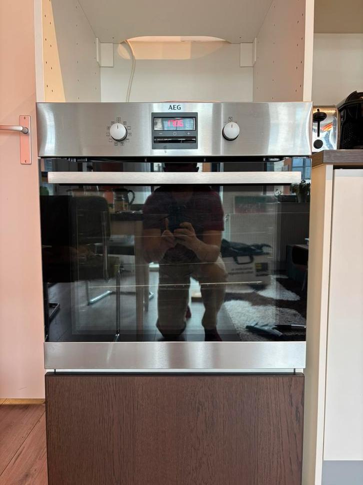 AEG BPS33102ZM inbouw oven - zelfreinigend, Witgoed en Apparatuur, Ovens, Zo goed als nieuw, Inbouw, Oven met grill, 45 tot 60 cm