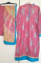Maat XS Roze geel indiase Afghaanse Marokkaanse jurk broek, Ophalen of Verzenden, Zo goed als nieuw, Maat 34 (XS) of kleiner, Roze