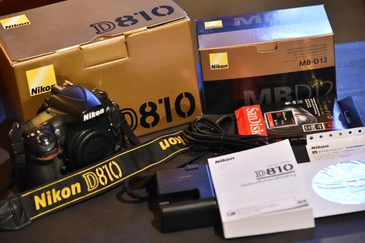 Nikon D810 + Nikon MB - D12, Audio, Tv en Foto, Fotocamera's Digitaal, Gebruikt, Spiegelreflex, Nikon, Geen optische zoom, Ophalen
