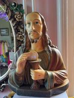 Antiek Borstbeeld Jezus met Hostie, Antiek en Kunst, Antiek | Religie, Ophalen of Verzenden
