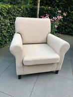 Mooie fauteuil - zandkleurig - lekkere stoel, Huis en Inrichting, Fauteuils, Ophalen, Zo goed als nieuw, 75 tot 100 cm
