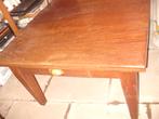 Vierkante eiken salontafel met schuiflade 80 x 80 x 48 cm H, Ophalen, Gebruikt, 50 tot 100 cm, 50 tot 100 cm
