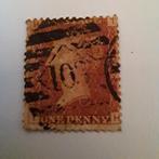 One Penny Plate 103 - Oude Britse Postzegel, Postzegels en Munten, Postzegels | Europa | UK, Ophalen of Verzenden, Gestempeld