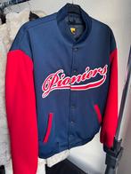 Vintage retro baseball stijl bomber jack, Vintage, Maat 52/54 (L), Blauw, Vintage