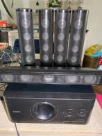 Yamaha active Subwoofer & Philips Surroundspeakers, Gebruikt, 70 watt of meer, Ophalen of Verzenden, 5.1-systeem