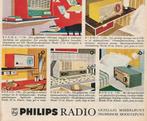 retro reclame 1961 Philips radio in vele kleuren, Verzenden, Overige typen