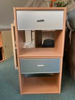 Set van 2 Nachtkastjes, Huis en Inrichting, Kasten | Dressoirs, Ophalen, Minder dan 50 cm, Gebruikt, Met lade(s)