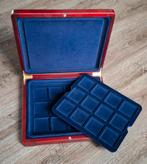 Houten displaydoos munten sieraden verzameling.2 vakken., Postzegels en Munten, Munten en Bankbiljetten | Toebehoren, Ophalen of Verzenden