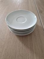 6 schotels voor koffiekoppen ARZBERG (1382) servies WIT, Ophalen of Verzenden, Zo goed als nieuw, Effen, Kop(pen) en/of Schotel(s)