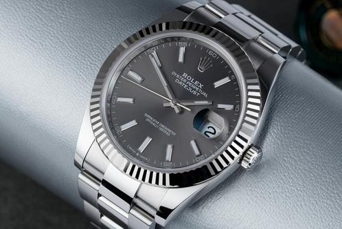 Rolex Datejust 41mm Rhodium Dial Oyster 2021 126334 "WORN, Sieraden, Tassen en Uiterlijk, Horloges | Heren, Gebruikt, Polshorloge