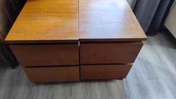 2x Ikea Malm Nachtkastje