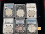 Partij Amerikaanse Belegingmunten in PCGS/NGC slabs ZELDZAAM, Postzegels en Munten, Munten | Amerika, Ophalen of Verzenden, Noord-Amerika
