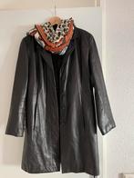 Leren dames jas , lang . Mt 40 kleur donkerbruin, Maat 38/40 (M), Bruin, Ophalen of Verzenden, Zo goed als nieuw