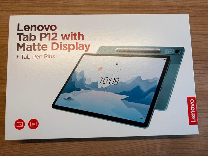 Lenovo Tab P12 (Matte) + Pen + Hoesje, Computers en Software, Android Tablets, Nieuw, Wi-Fi, 12 inch, 128 GB, Uitbreidbaar geheugen