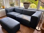 Lederen 3-zitsbank met hocker, Ophalen, Gebruikt, Leer