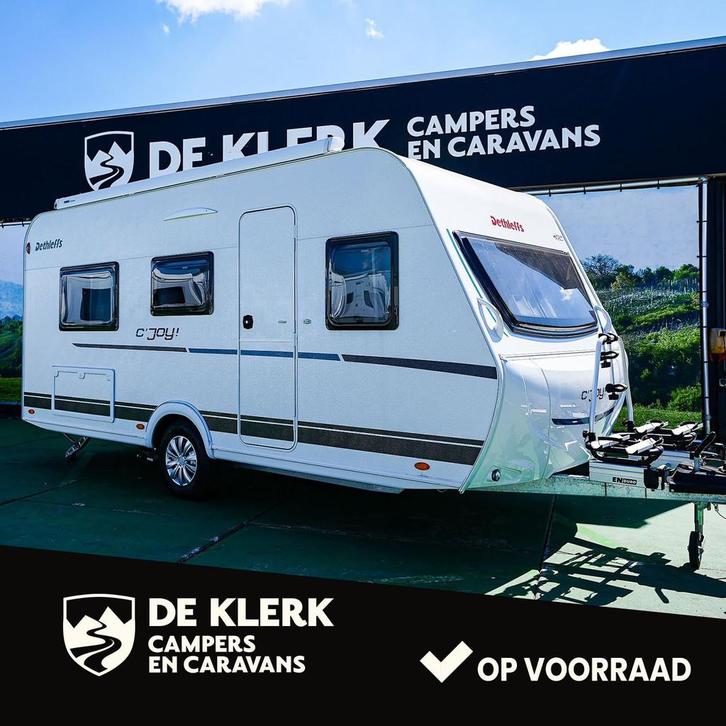 Dethleffs C-JOY 460 LE (bj 2023), Caravans en Kamperen, Caravans, Bedrijf, 750 - 1000 kg, Dethleffs, 6 tot 7 meter, Hordeur, Kachel