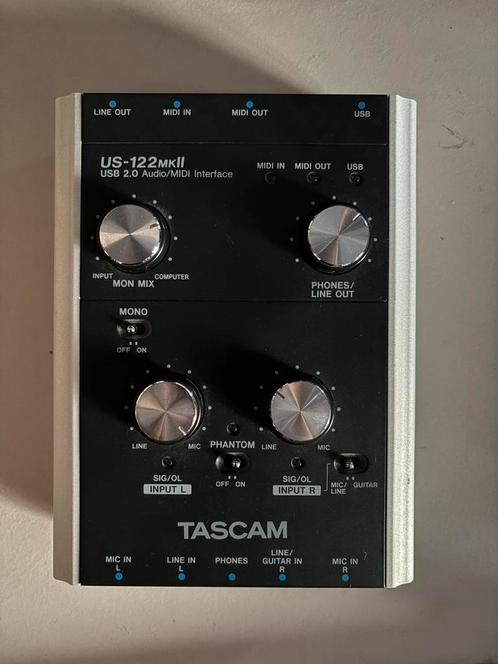 Tascam US-122MKII audio interface, Audio, Tv en Foto, Professionele Audio-, Tv- en Video-apparatuur, Gebruikt, Audio, Ophalen of Verzenden