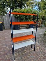 Adriaan Dekker Tomado hoge boekenkast jaren 60 wandrek, Ophalen, 50 tot 100 cm, Metaal, 150 tot 200 cm