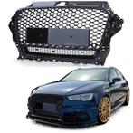 Grille hoogglans zwart voor Audi A3 8V honingraat design, Verzenden